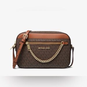 Michael Kors Jet Set Large Logo Crossbody Bag